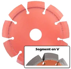 Disque à déjointoyer - segment en V - Béton