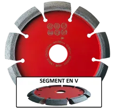 Disque à déjointoyer - segment en V - Béton