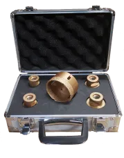 Coffret cloche diamant pour meuleuse diamètre Ø 20 / 35 / 40 / 50 / 68 mm longueur 45 mm