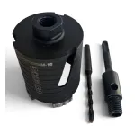 Cloche diamant CS100 livrée avec foret de centrage et raccord SDS+
