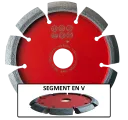 Disque diamant avec segment large en V pour béton HVBT