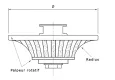 MEULE QUART DE ROND <br> POUR BETON / GRANIT