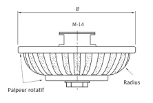 MEULE POUR MOULURE POUR BETON / GRANIT  :  FORME L