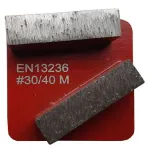 Plaquette Husqvarna liant medium — 2 segments diamant