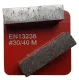 Plaquette Husqvarna liant medium — 2 segments diamant